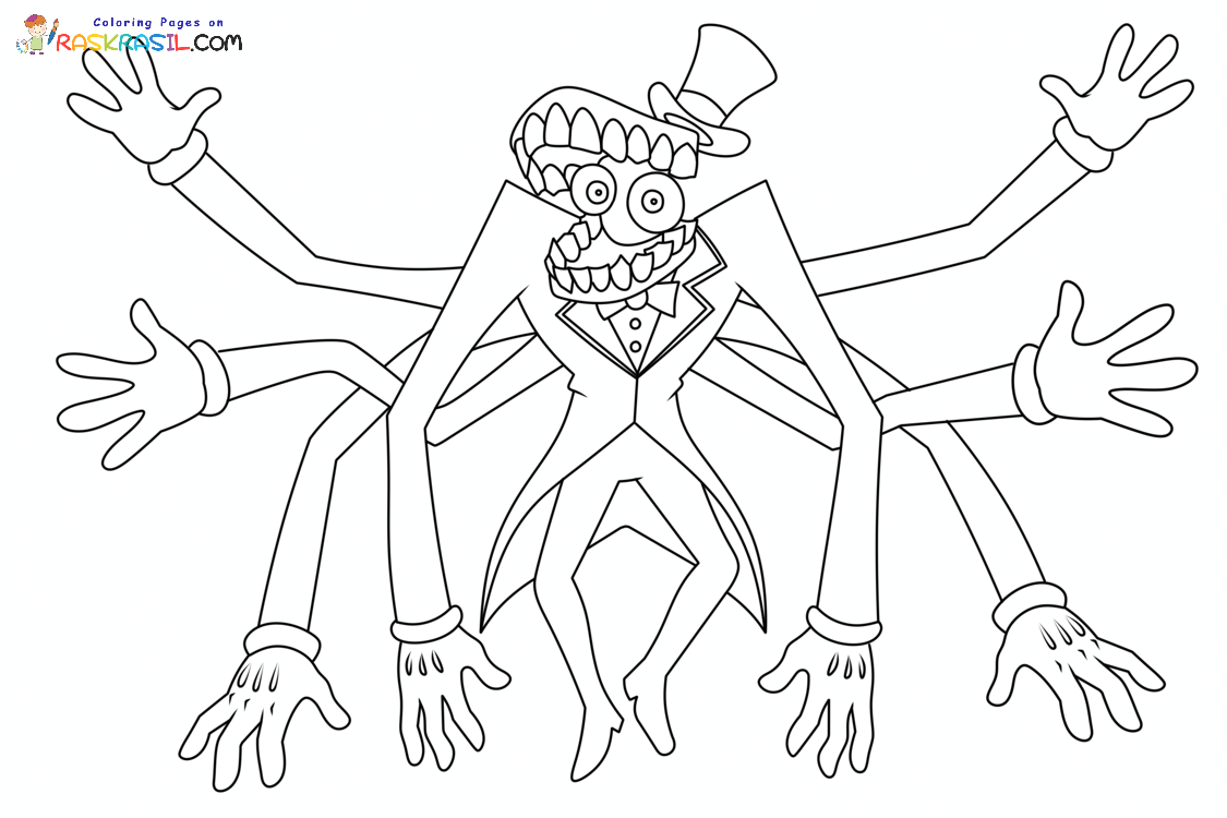 Raskrasil.com-Digital-Circus-The-Last-Act-Coloring-Page-Many-armed-Caine-1