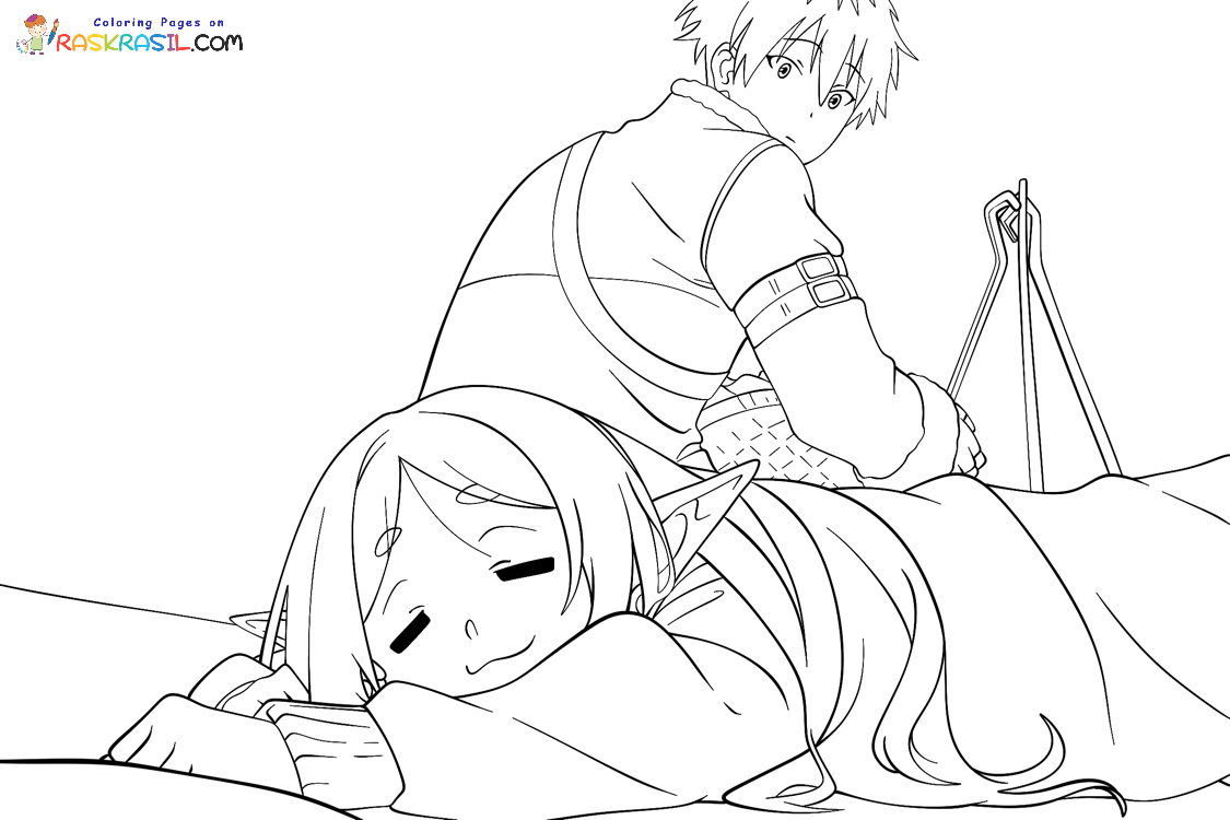 Raskrasil.com-Frieren-Beyond-Journeys-End-Coloring-Pages-Frieren-and-Stark