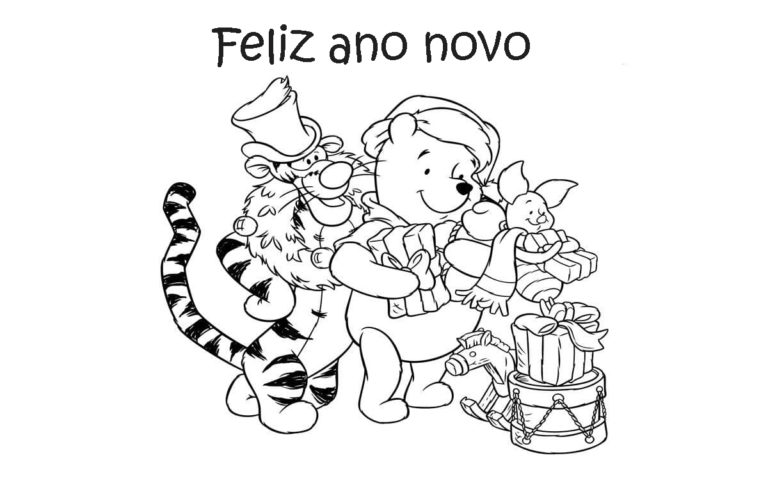 Desenhos de Ano Novo para colorir - 110 imagens para impressão gratuita
