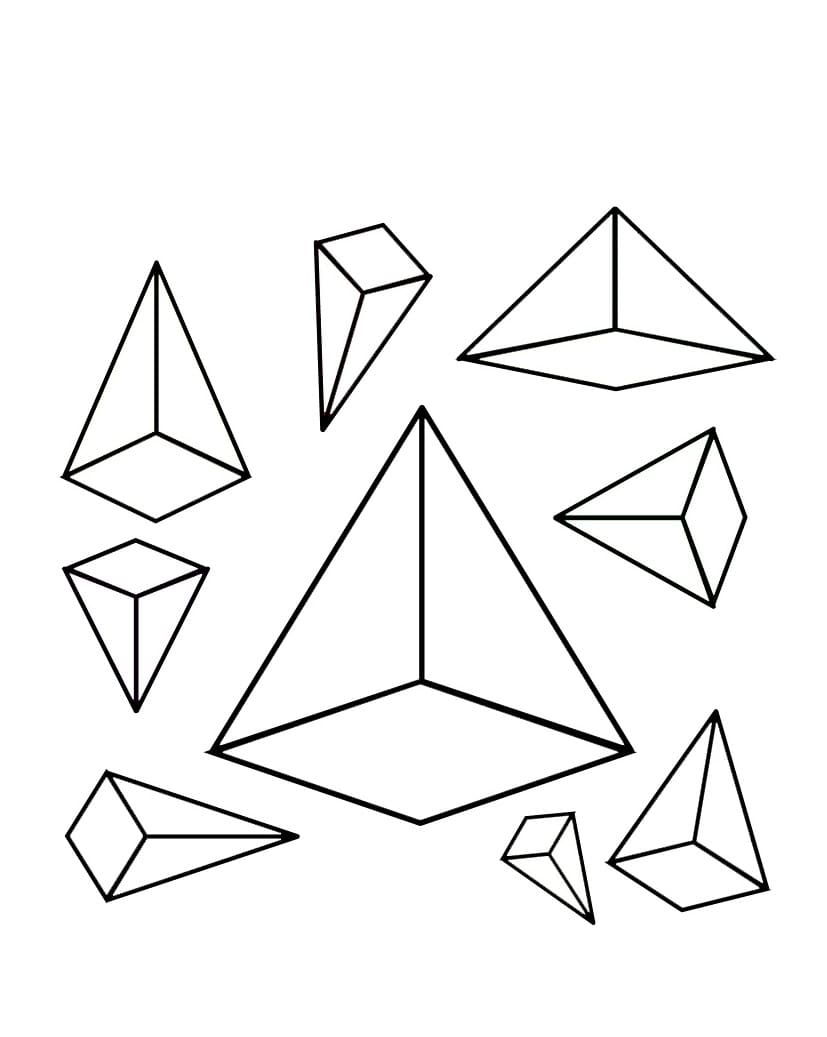 Geometrische Formen Ausmalbilder. Für Kinder kostenlos ausdrucken