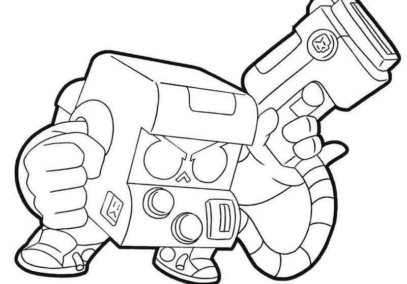 Coloring Pages 8 Bit Print Free From Brawl Stars Game - 8 bit brawl stars coloring pages