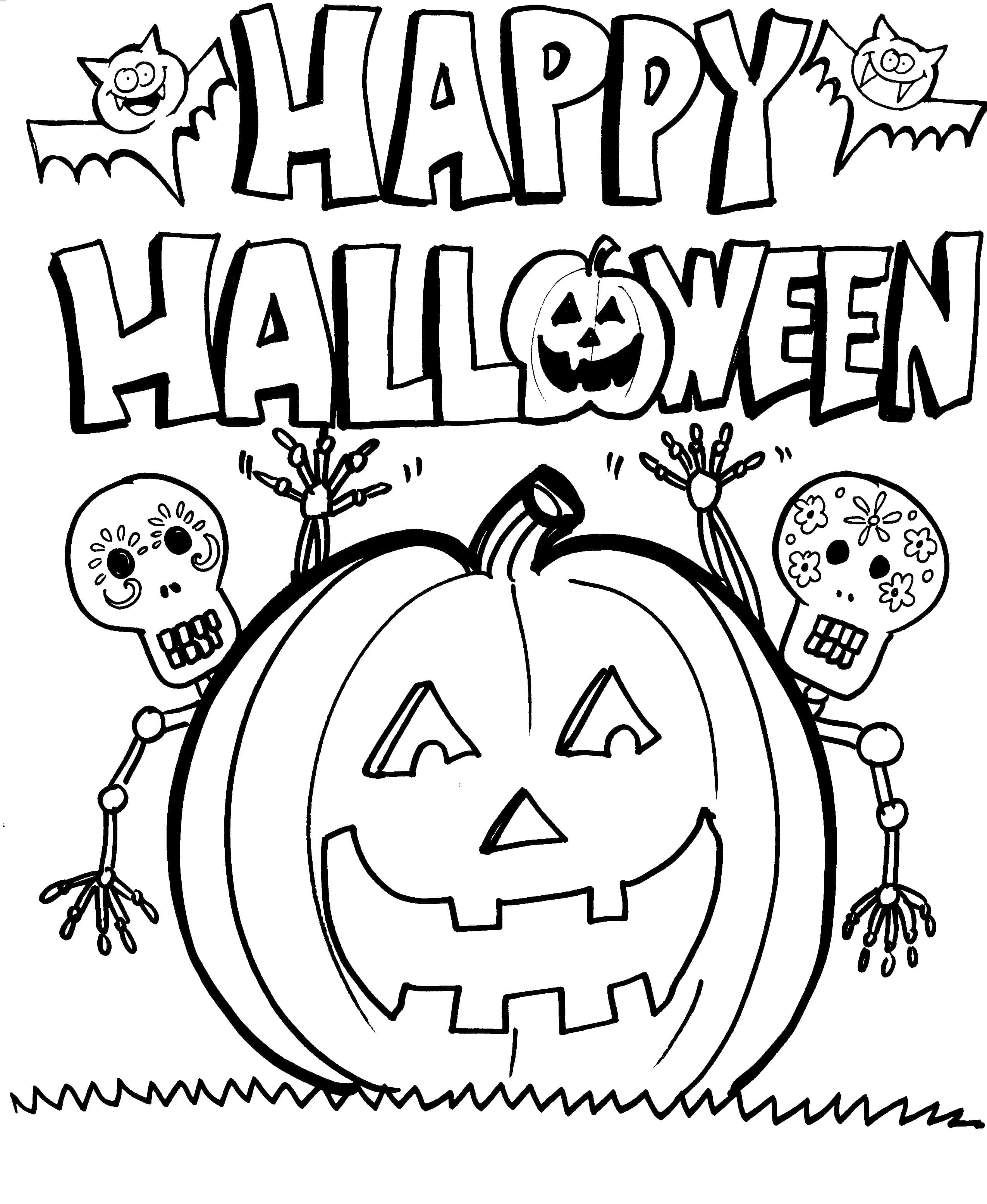 imprimer Coloriages Halloween dessin – Lesgenissesdanslmais