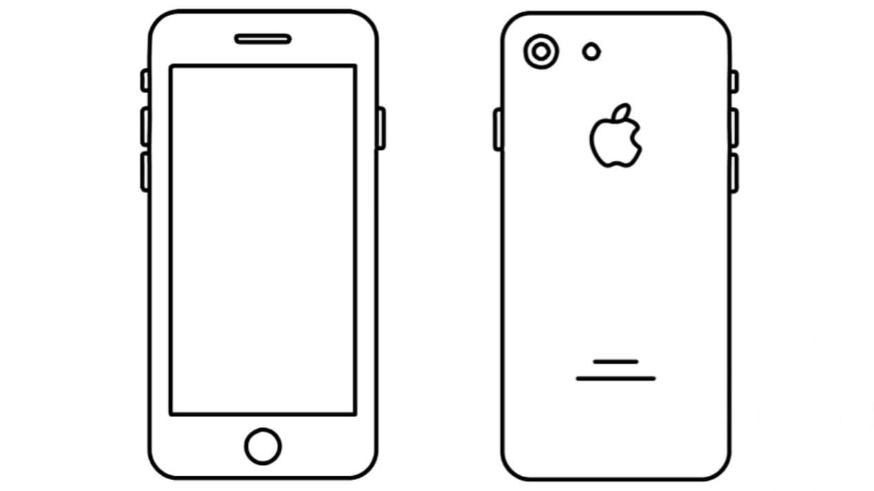 Ausmalbilder iPhone | Kostenlos drucken iPhone X, 11, 12