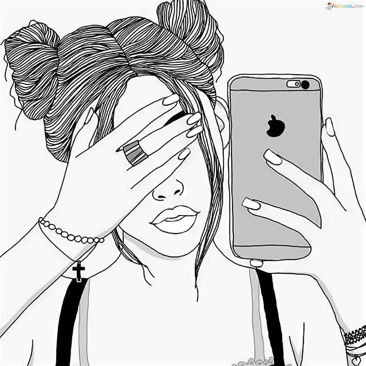 free-coloring-pages-of-iphones-and-girls