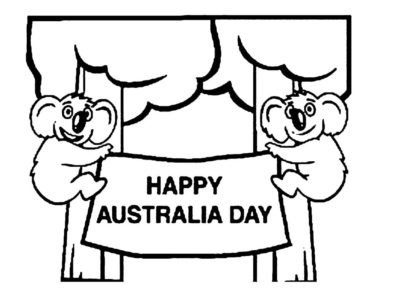 Coloring pages Day Australia. Print holiday pictures for free