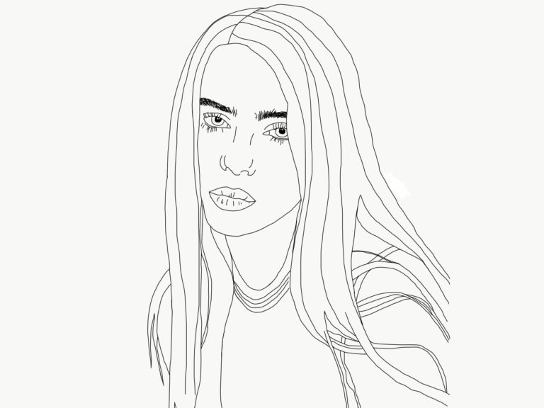 Coloring Pages Billie Eilish. Print out talented singer