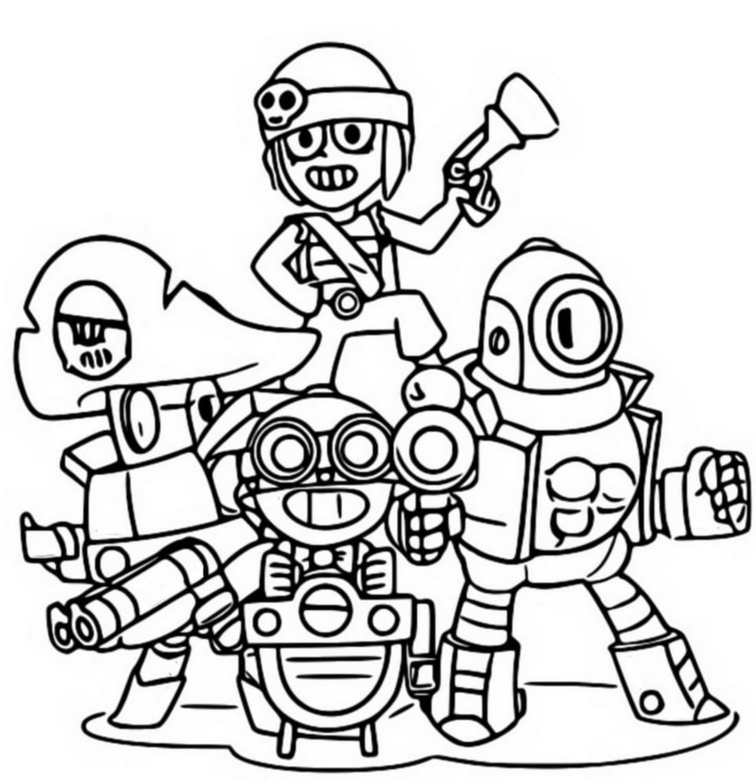 leon desenhos do brawl stars para colorir