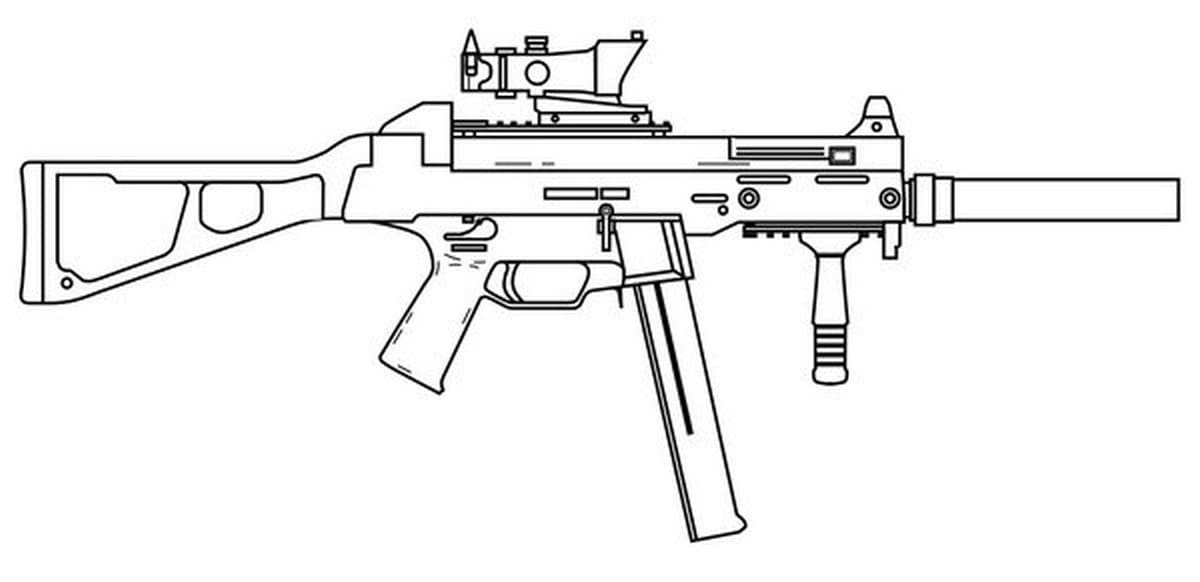 sniper gun coloring pages