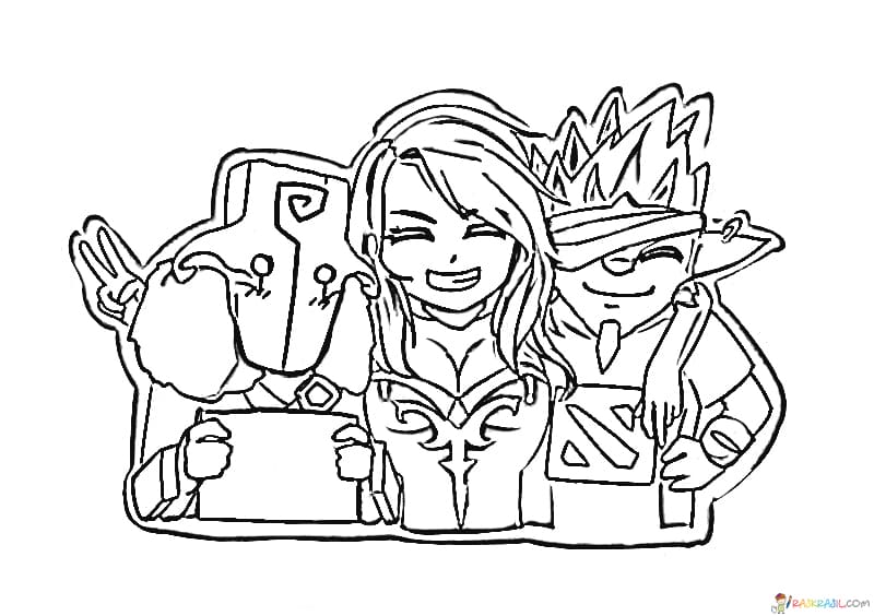 Dota 2 Coloring Pages. Print Dota 2 heroes for free
