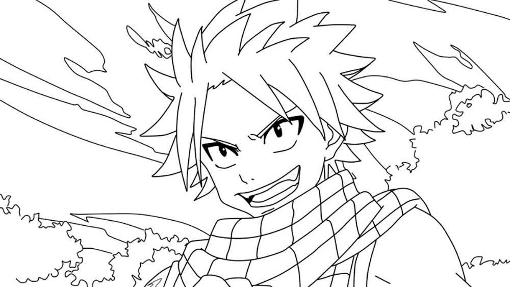Coloring pages Fairy Tail. Print Free Anime Characters