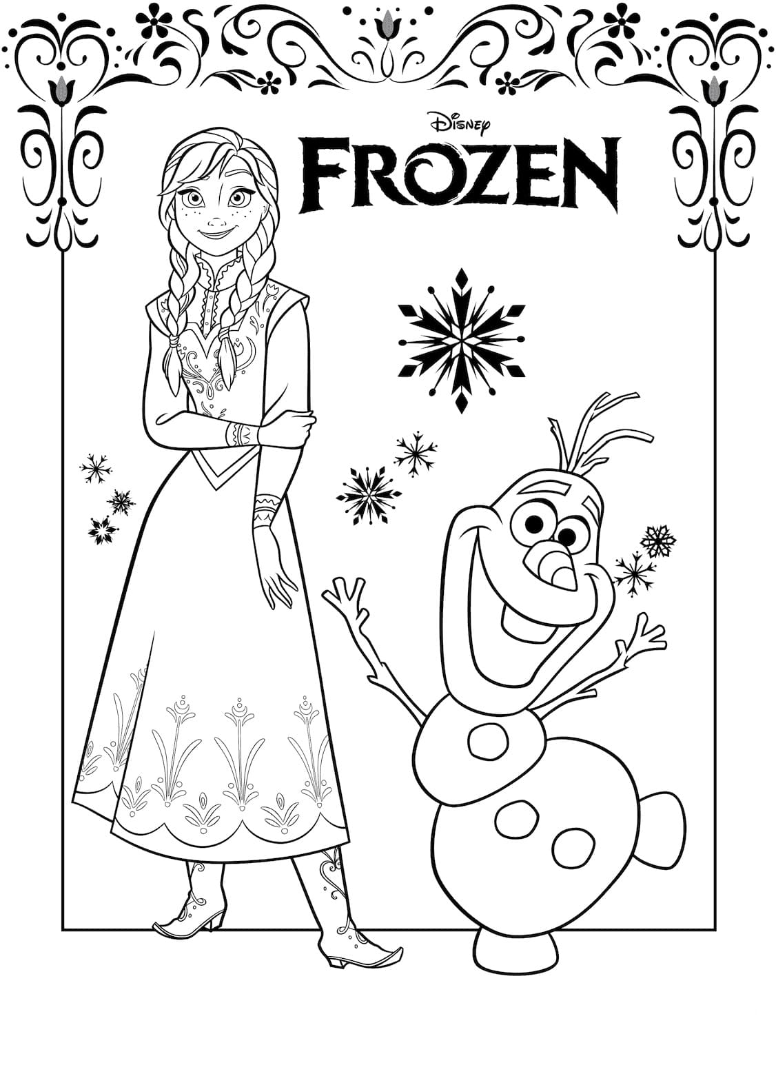 Ausmalbilder Frozen 2 (Die Eiskönigin 2) zum Ausdrucken