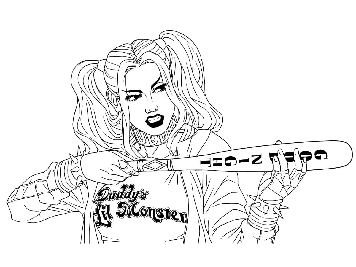 Desenhos de Harley Quinn para colorir - Imprima gratuitamente
