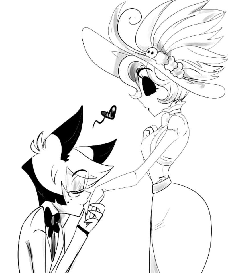 Hazbin Hotel Velvet Coloring Page Velvet