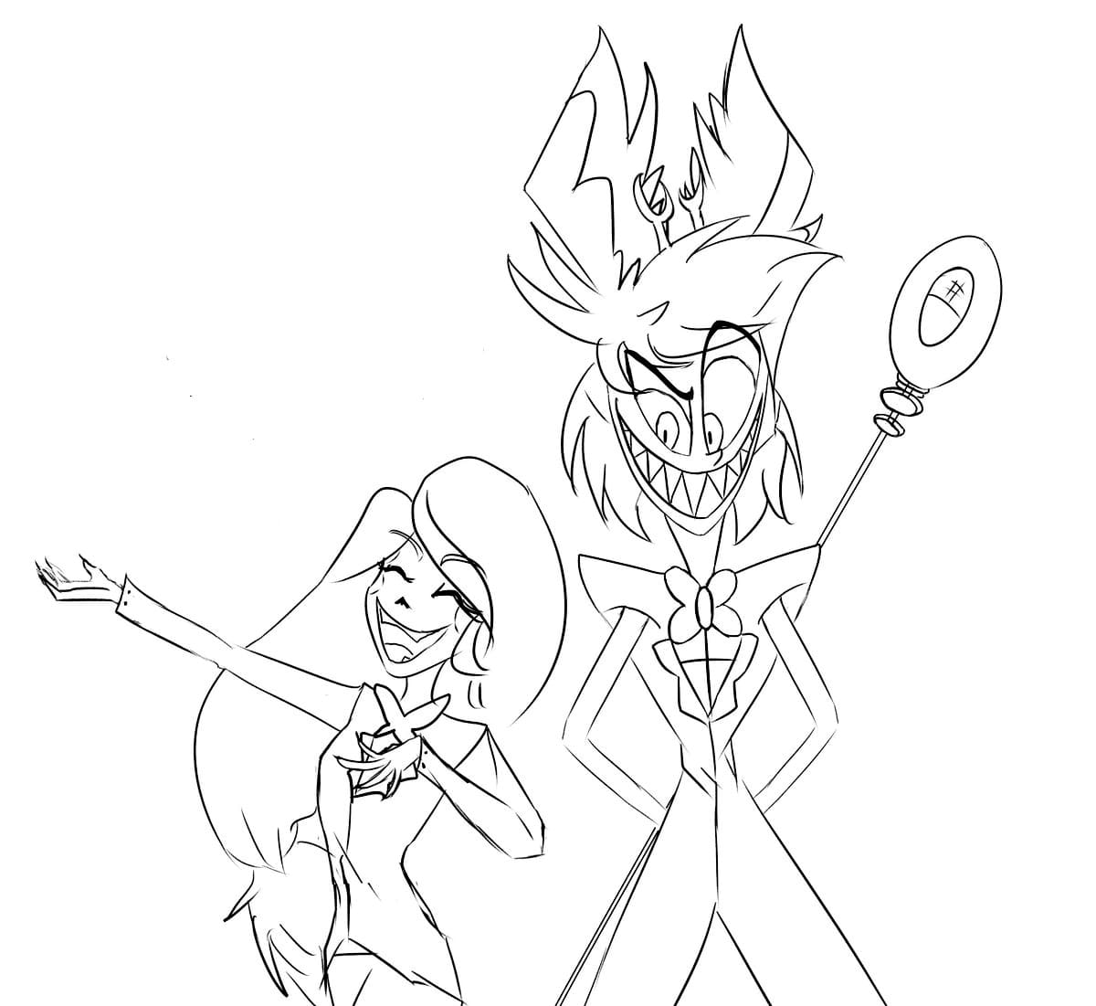 Coloring Pages Hazbin Coloring Pages