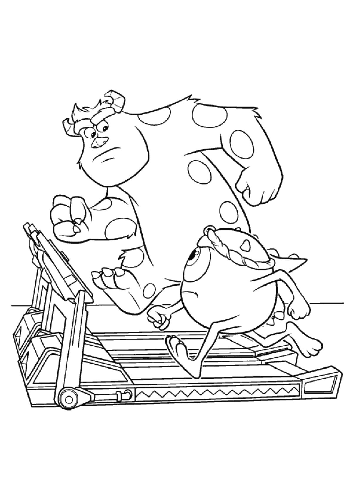 Download Monster Inc. Coloring Pages. Mike, Sally and other monsters