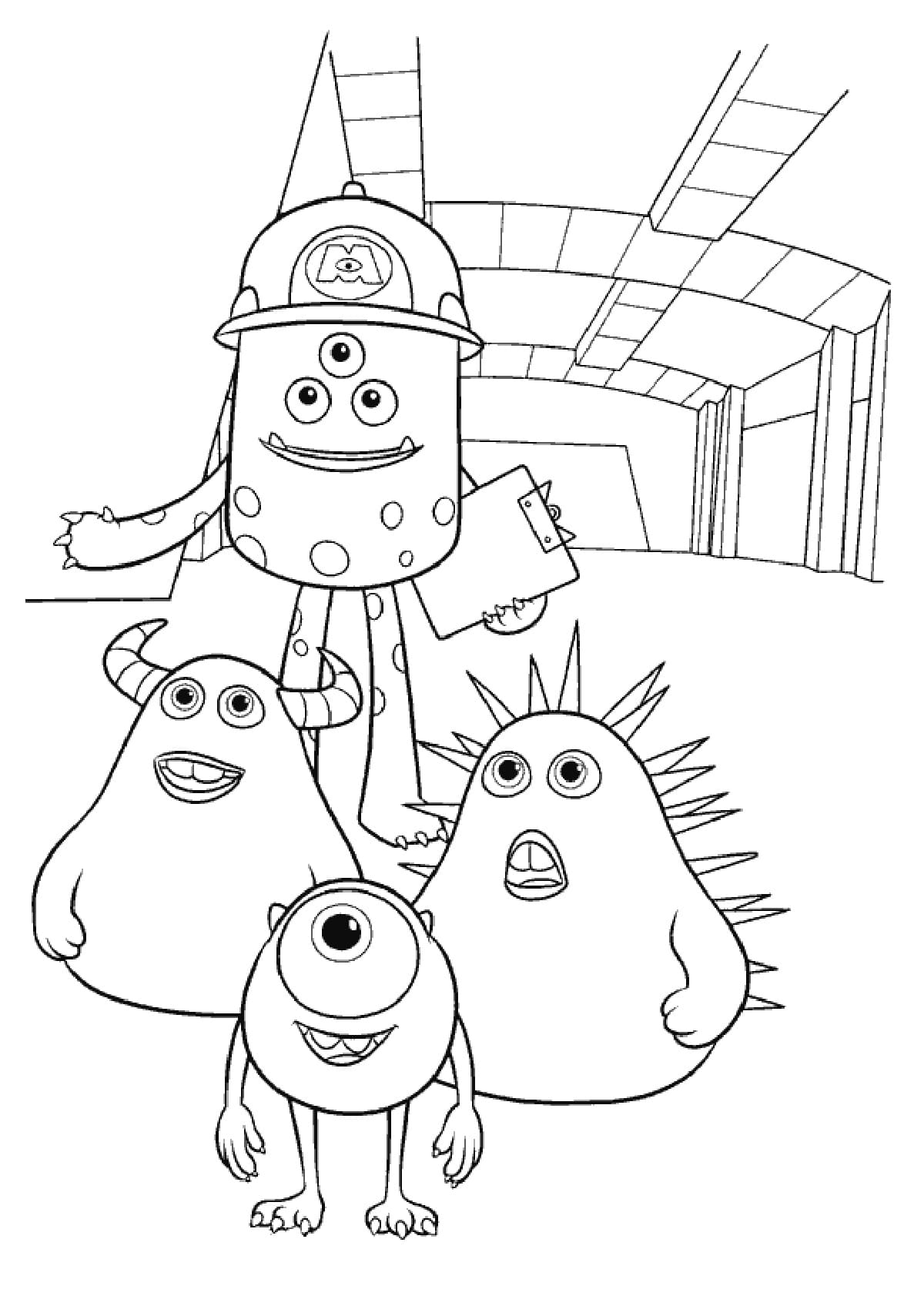 Monsters Inc Coloring Pages Free Monsters Inc Coloring Pages Best