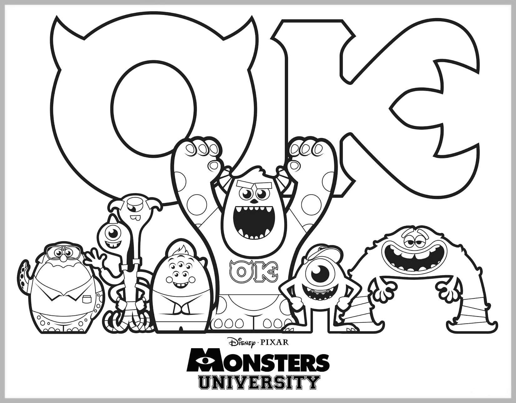 Dibujos de Monster Inc para Colorear