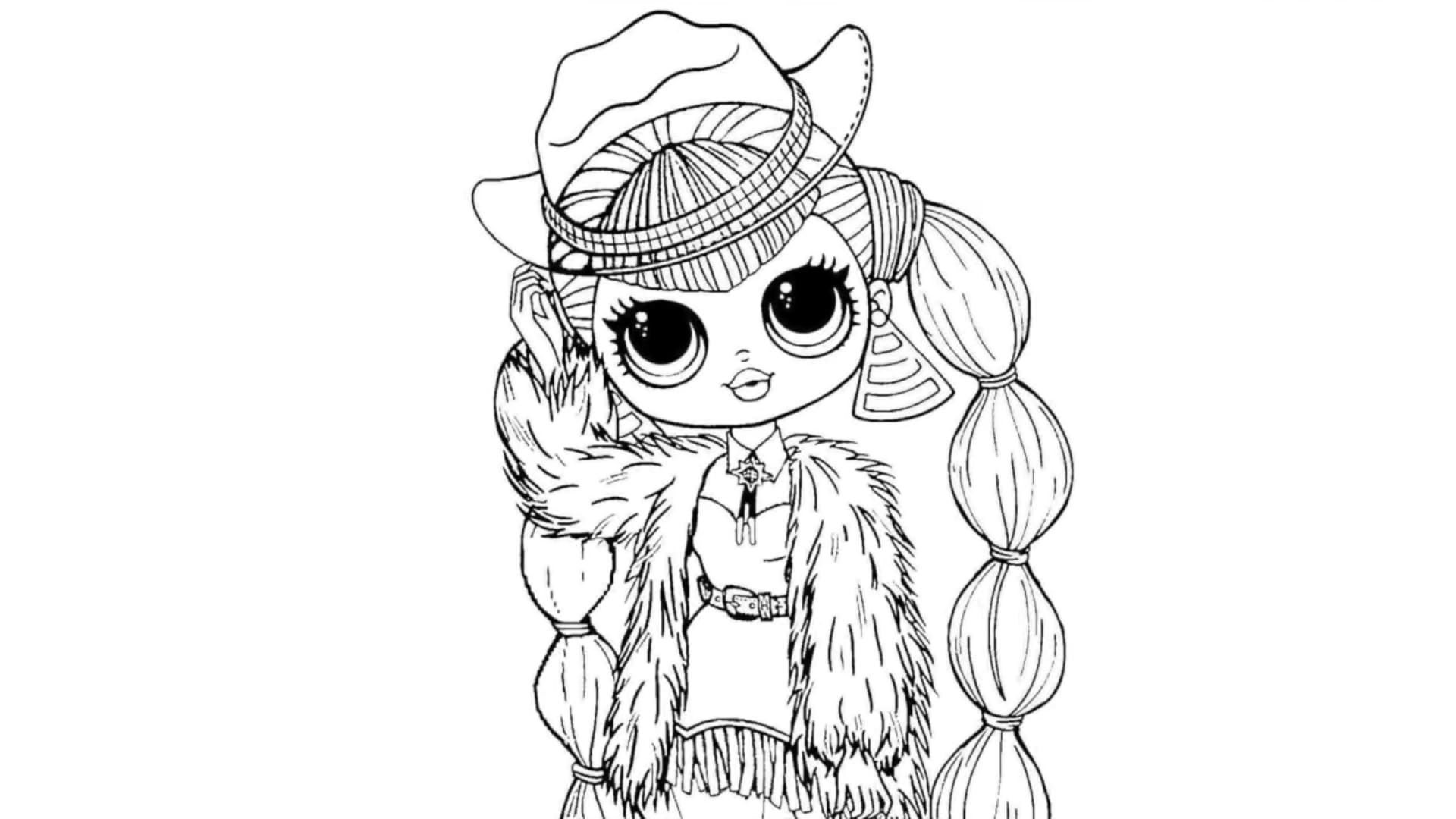 Desenhos para colorir de bonecas OMG Fashion LOL OMG - folhas