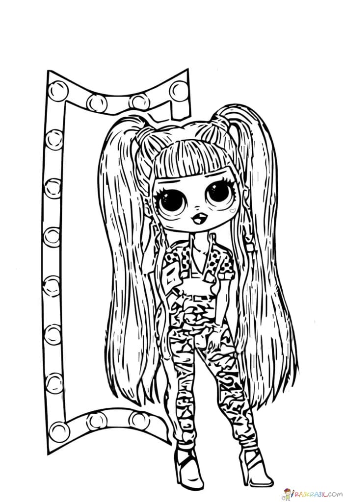 Desenhos para colorir de bonecas OMG Fashion LOL OMG - folhas