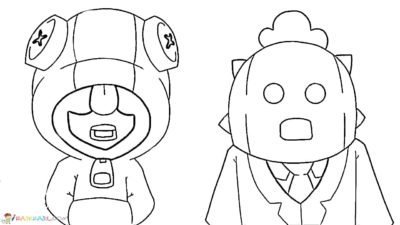 Ausmalbilder Leon. Drucken Sie Character Brawl Stars