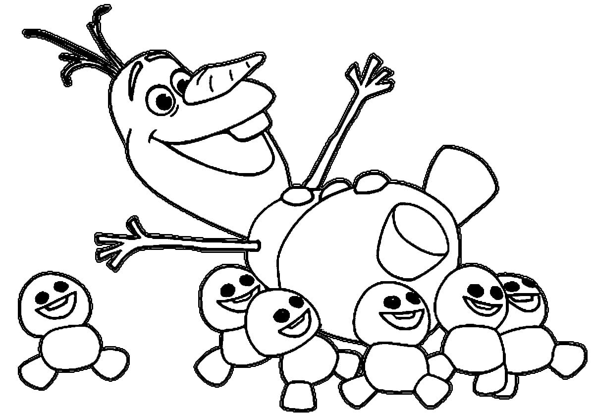 Desenhos do Olaf para Colorir