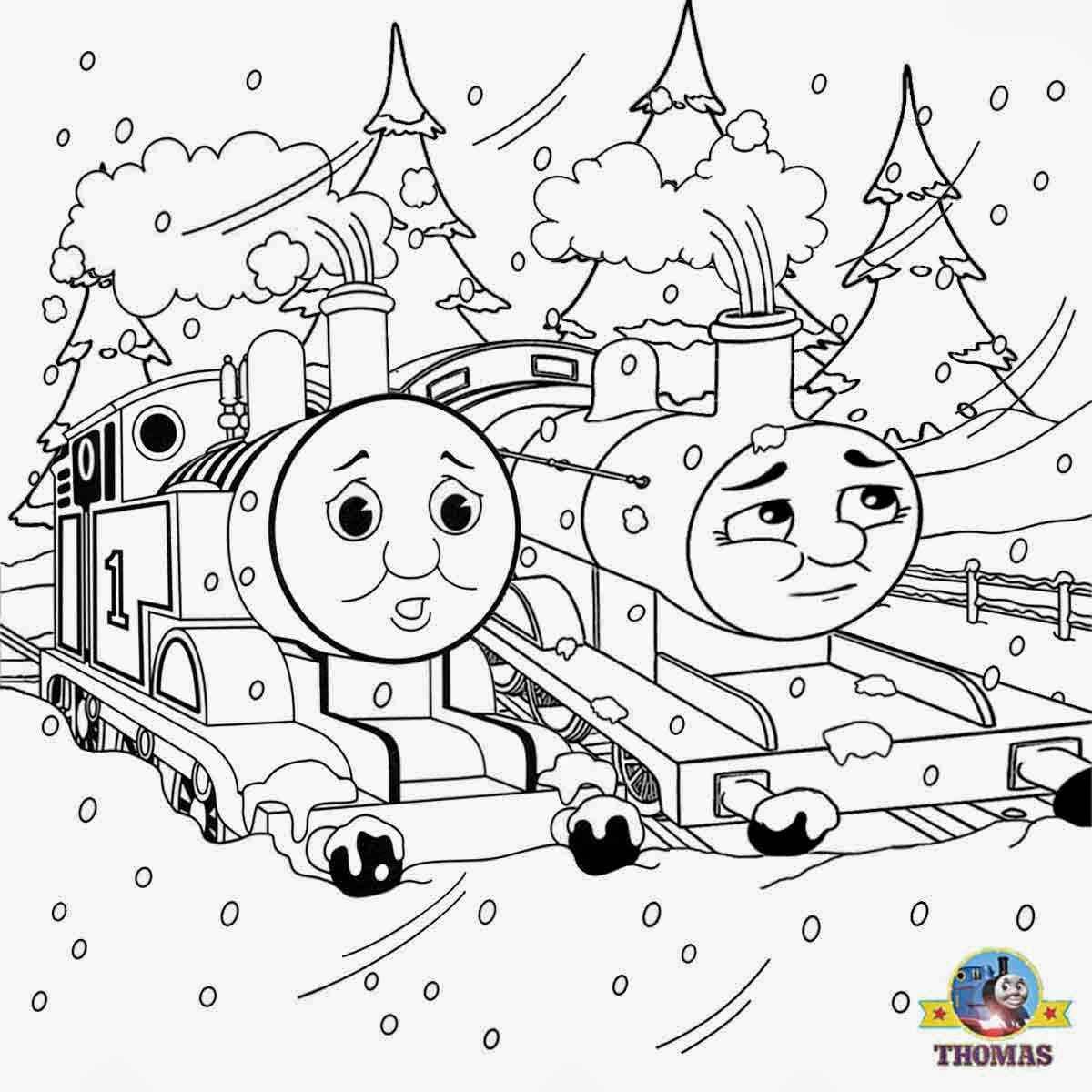 Como Pintar e colorir trem Thomas e seus amigos criançinhas