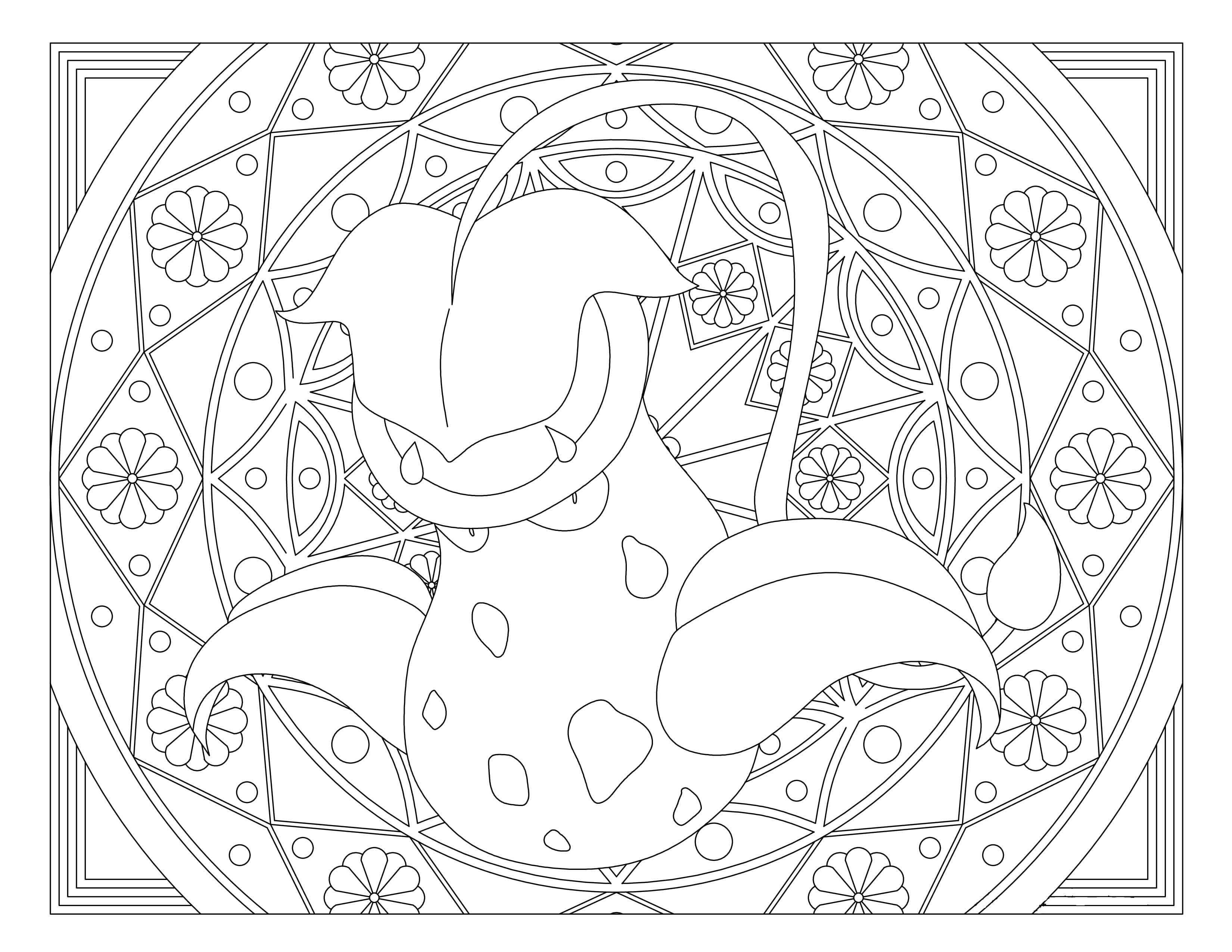 558 Cartoon Pokemon Mandala Coloring Pages with disney character