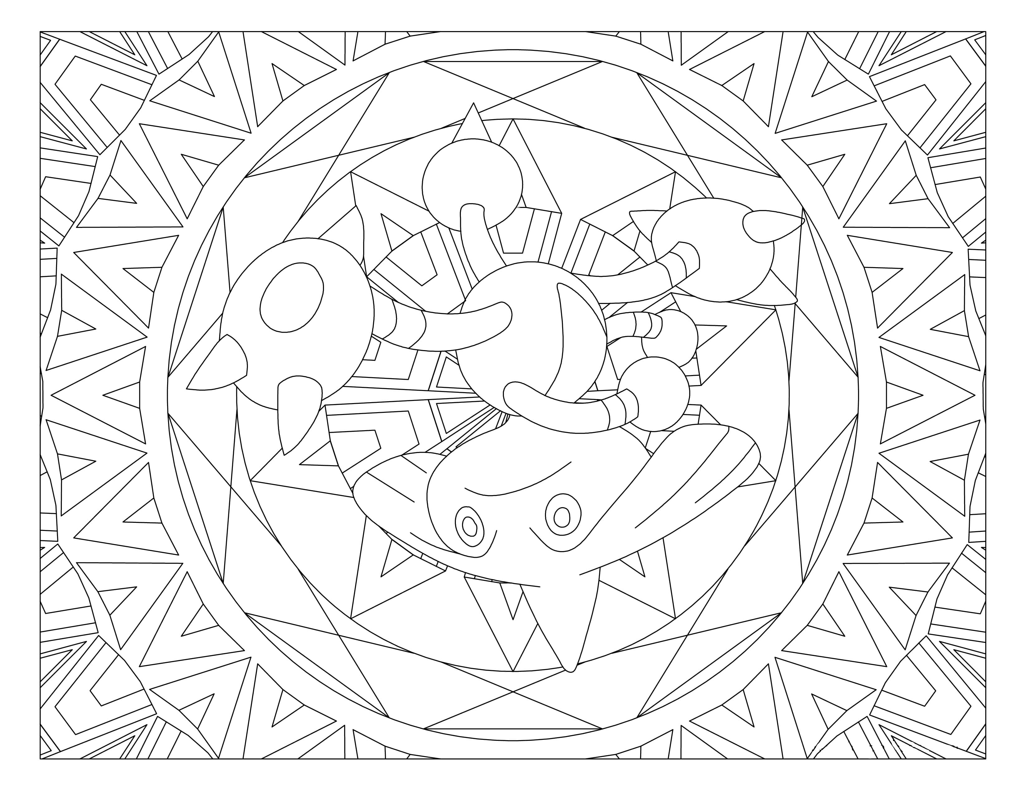 Pokemon Mandala Coloring Pages