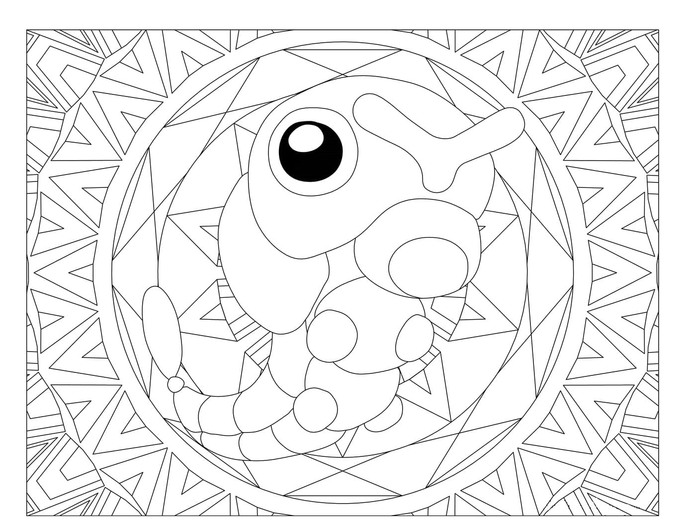 Coloriage Mandala Pokemon à imprimer