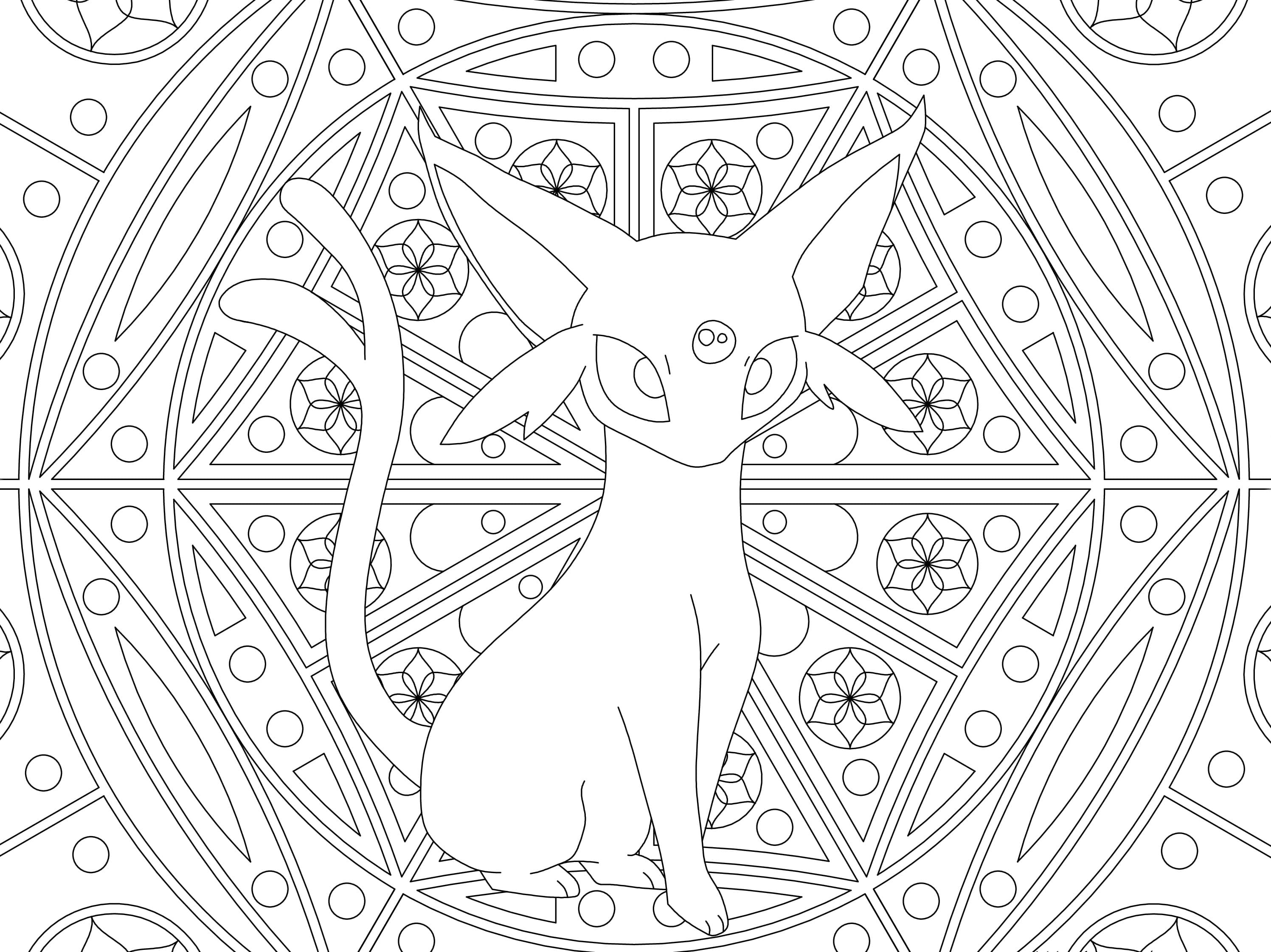 Disegni di Pokemon Mandala da Colorare