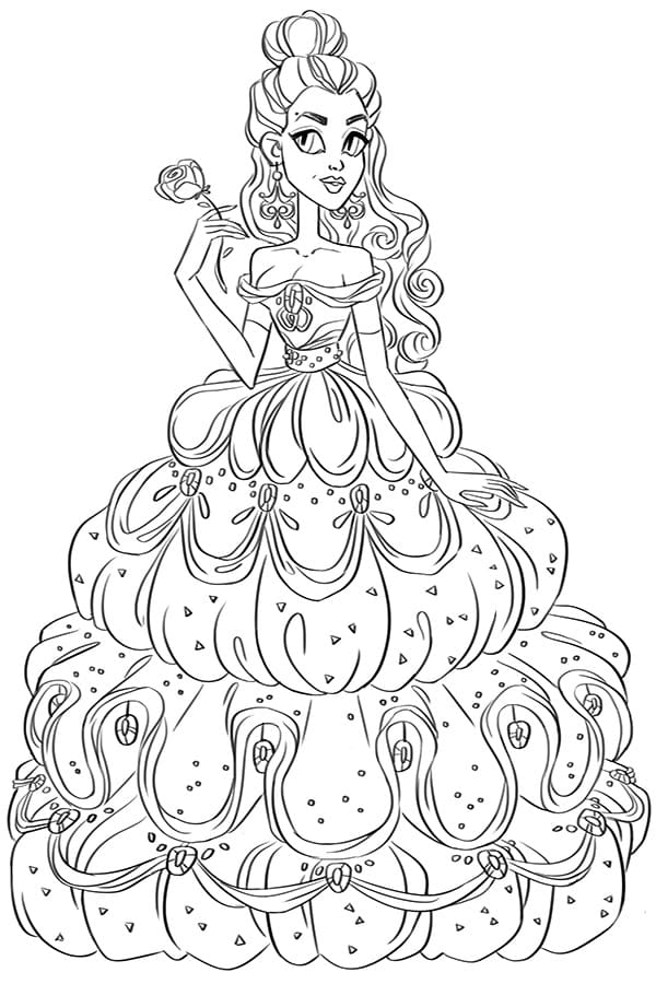 Princess Coloring Pages. 100 Images Free Printable