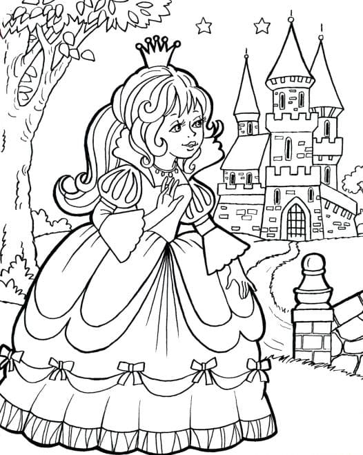 Coloriage Princesse. 100 images pour une impression gratuite