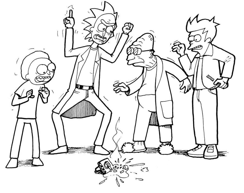 Desenhos de Rick e Morty para colorir - 70 imagens para imprimir