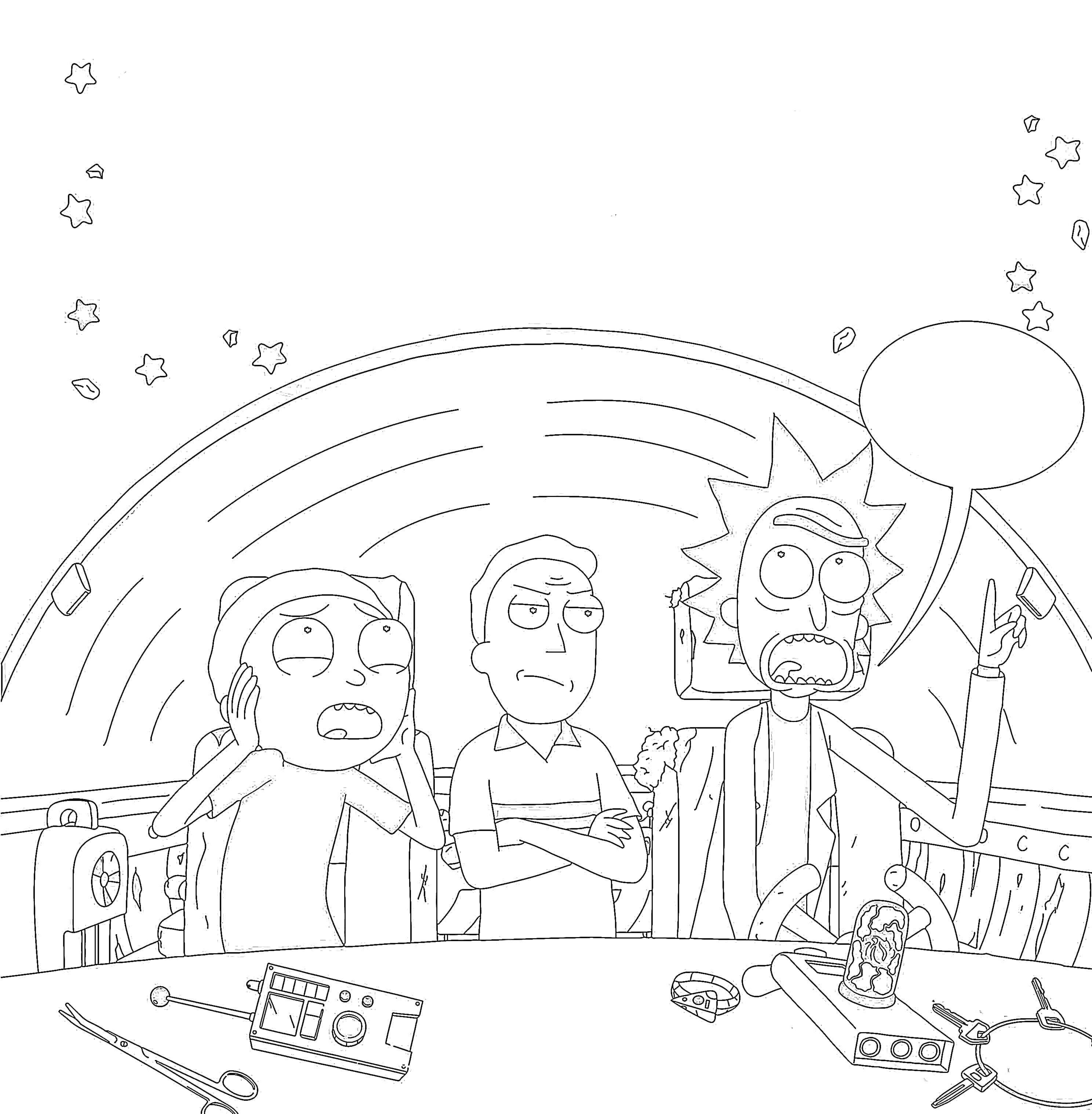 Rick and Morty Coloring Pages 70 Intergalactic Pictures Free Printable.
