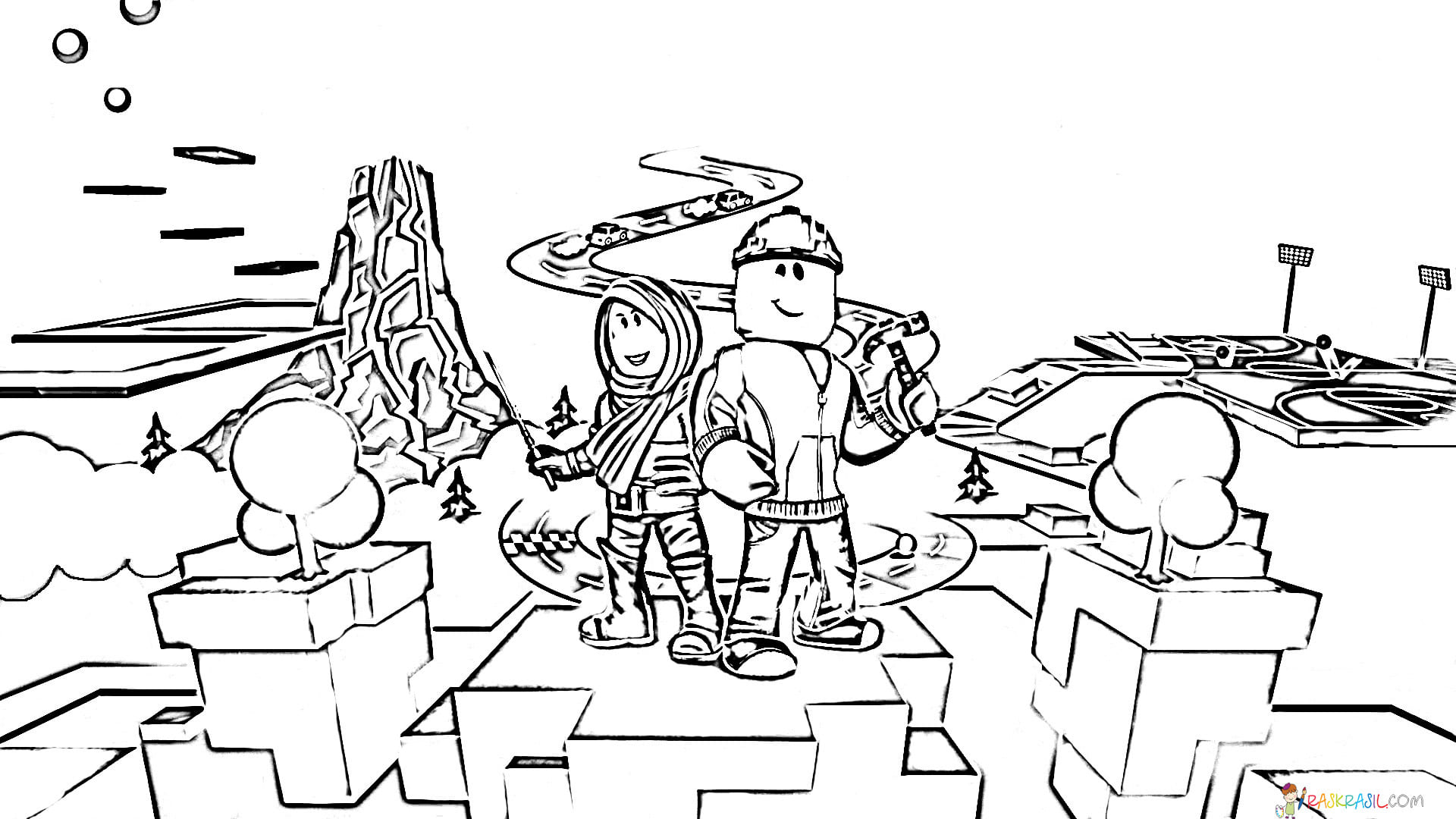 Menina roblox para colorir - Imprimir Desenhos