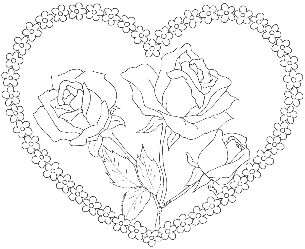 Раскраски Роза - Распечатайте королеву цветов онлайн