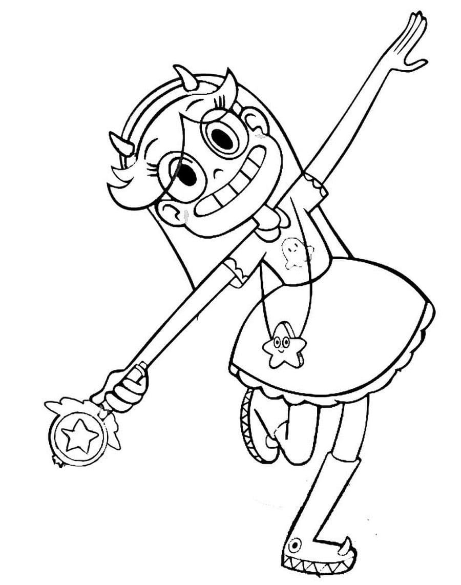 Star vs the Forces of Evil coloring pages. Print the princess