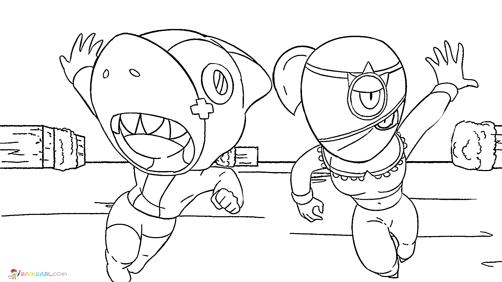 Coloring pages Leon. Print online Character Brawl Stars