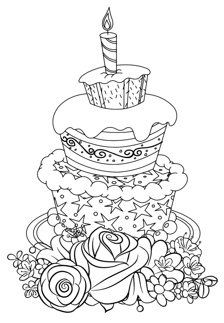 Coloriage Gâteau - 110 pages à colorier à imprimer gratuits