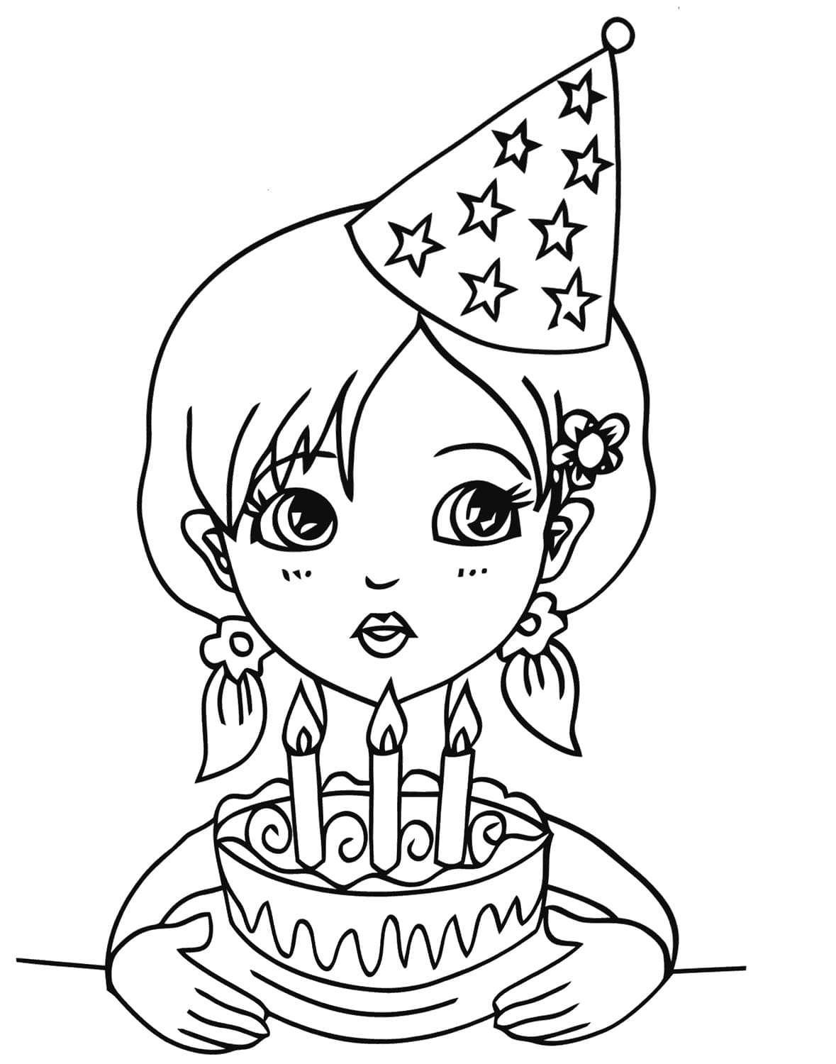 Bolo de Aniversário - Desenhos para Colorir - Brinquedos de Papel