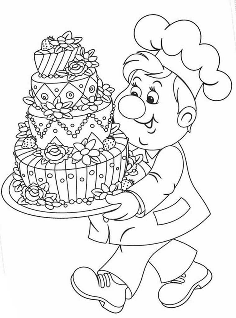 Children's Unicorn Cake Coloring Pages - You've come to the right place