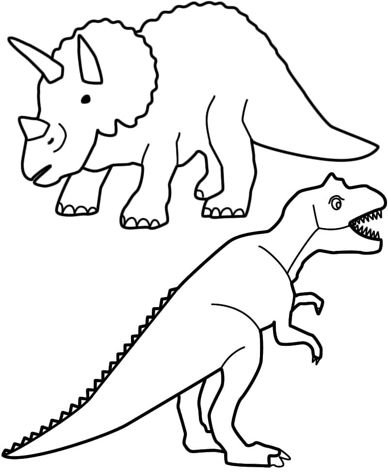 Disegni da colorare di Triceratopo. Stampa gratuitamente