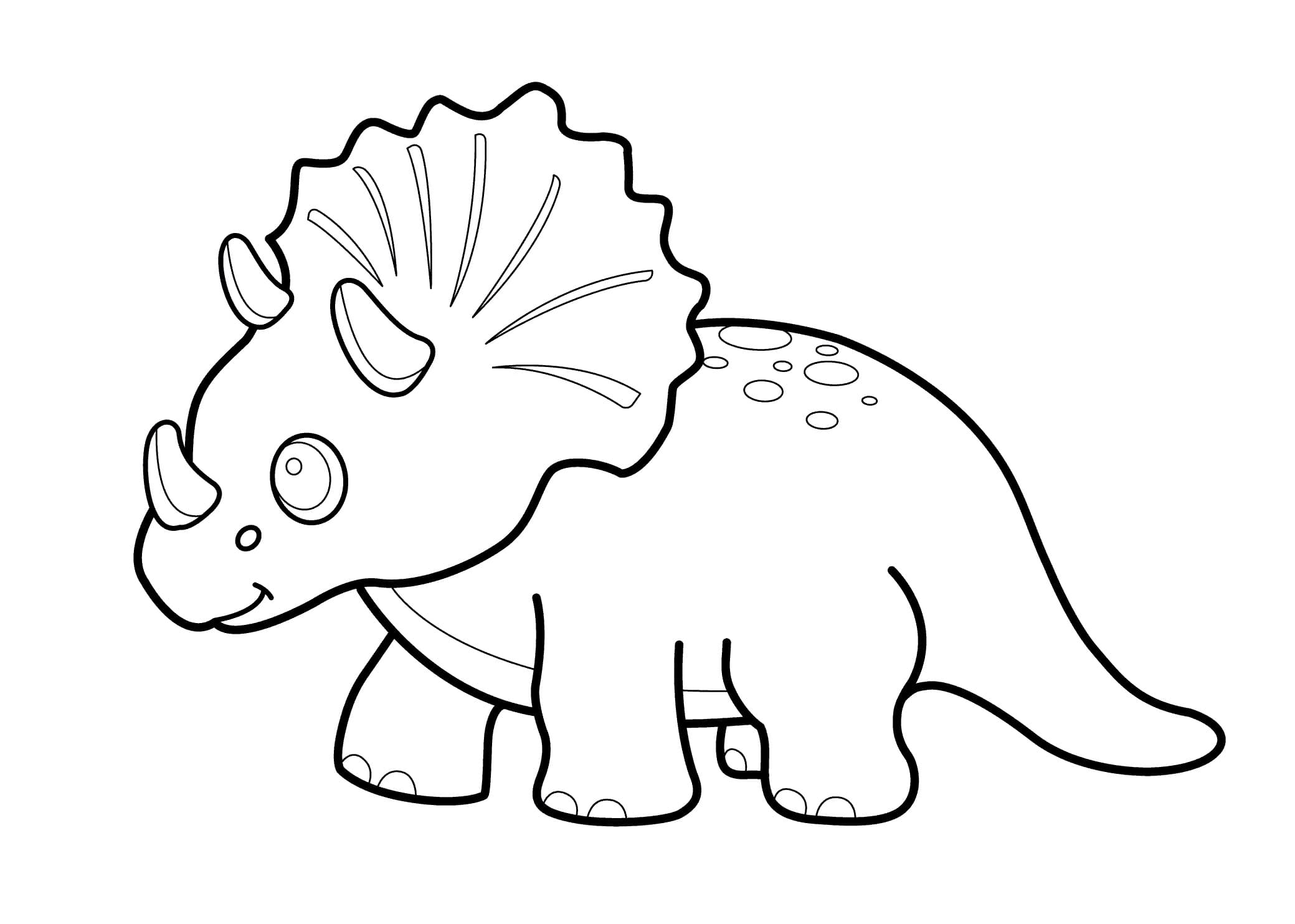 Ausmalbilder Triceratops. Kostenlos herunterladen oder ausdrucken