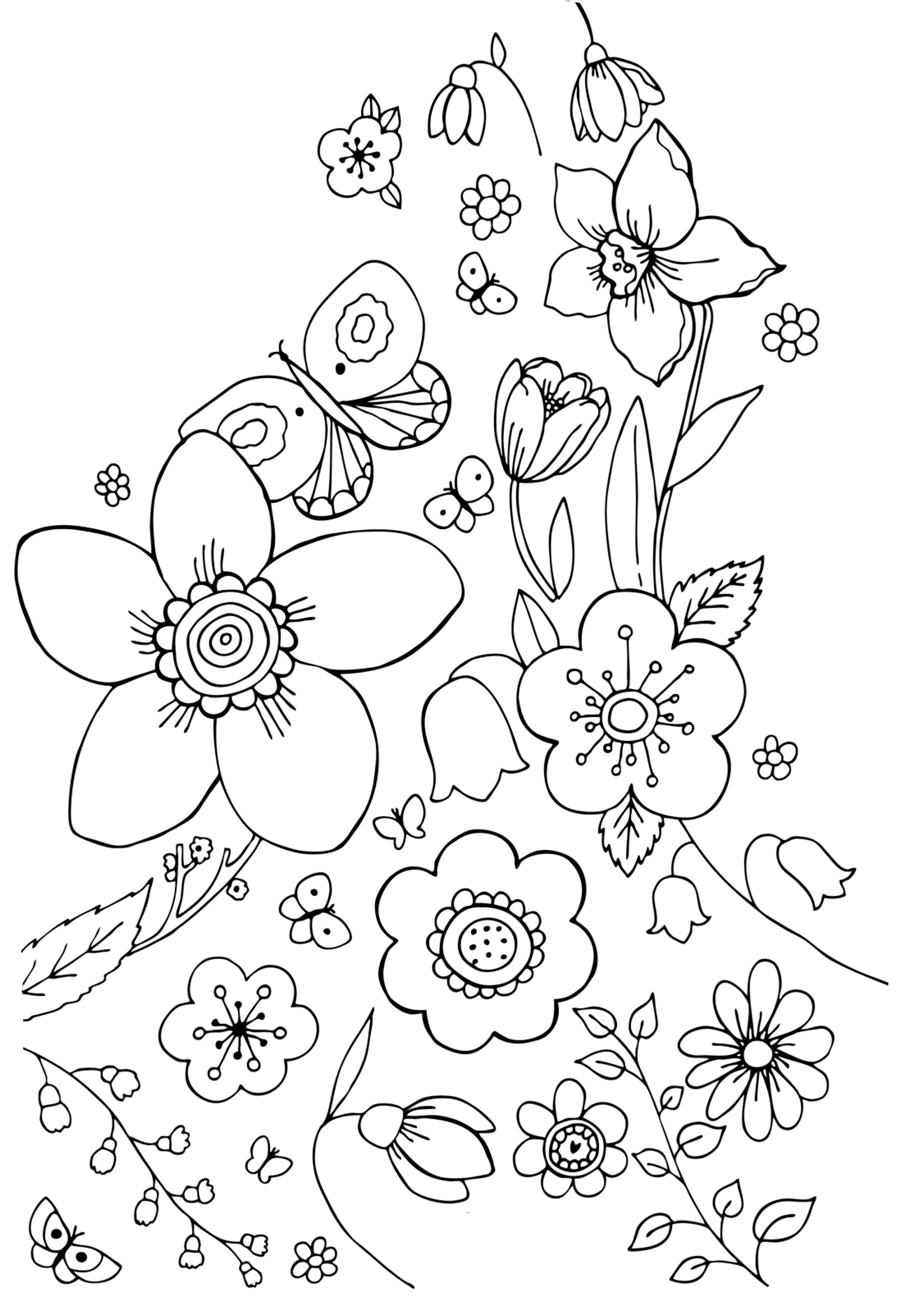 Dibujos de Primavera para Colorear - 80 imágenes para imprimir