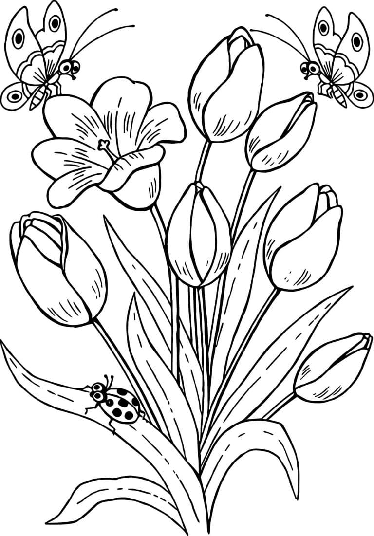 Dibujos de Primavera para Colorear - 80 imágenes para imprimir