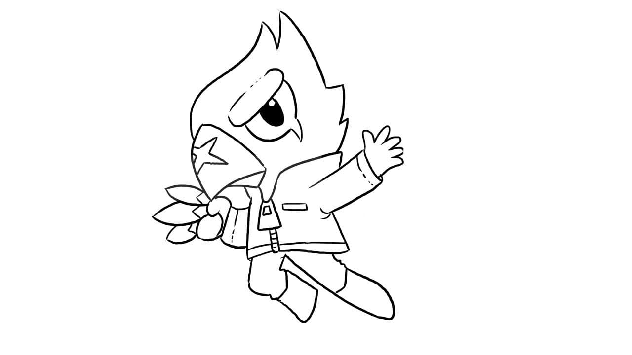 Coloring pages Crow. Print Brawl Stars Hero online