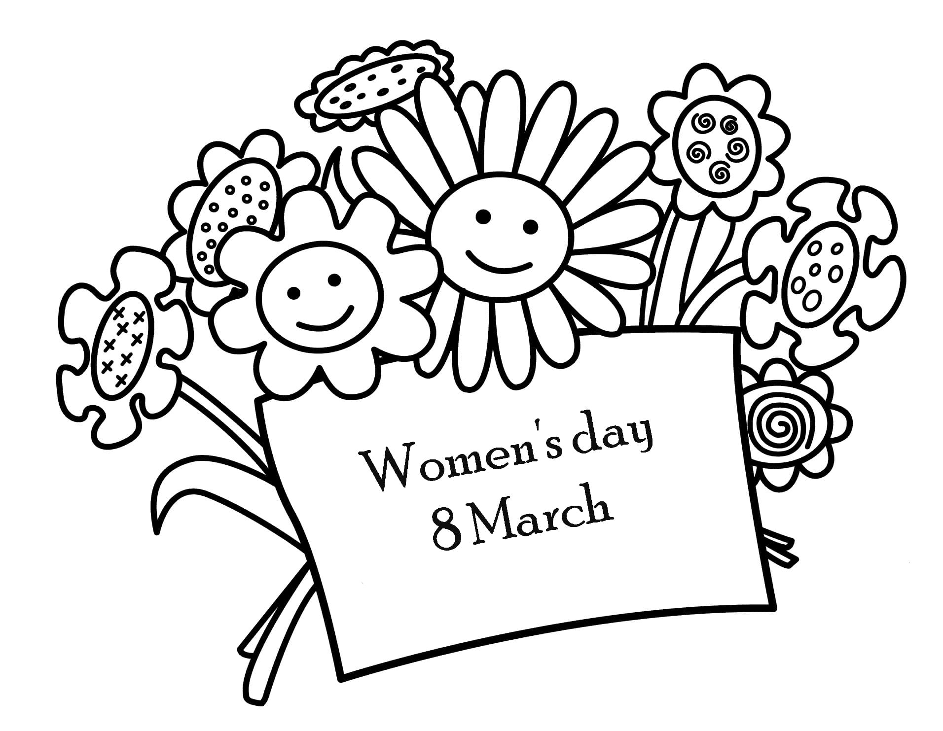 Coloring Pages Women S Day March 8th Print And Congratulate Women