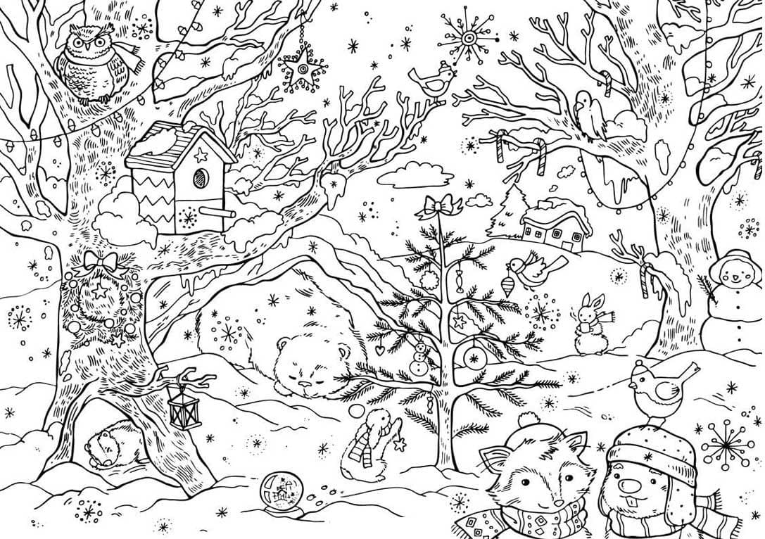 Disegni di Inverno da colorare - 90 immagini per la stampa gratuita