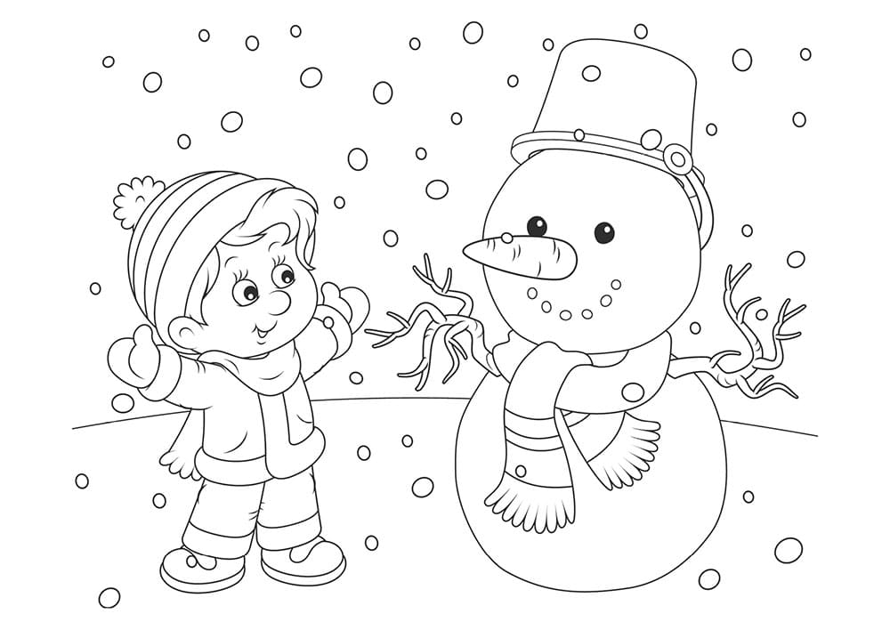 Featured image of post Imagens De Inverno Para Colorir Esta uma linda imagem do inverno e este menino montou um boneco de neve