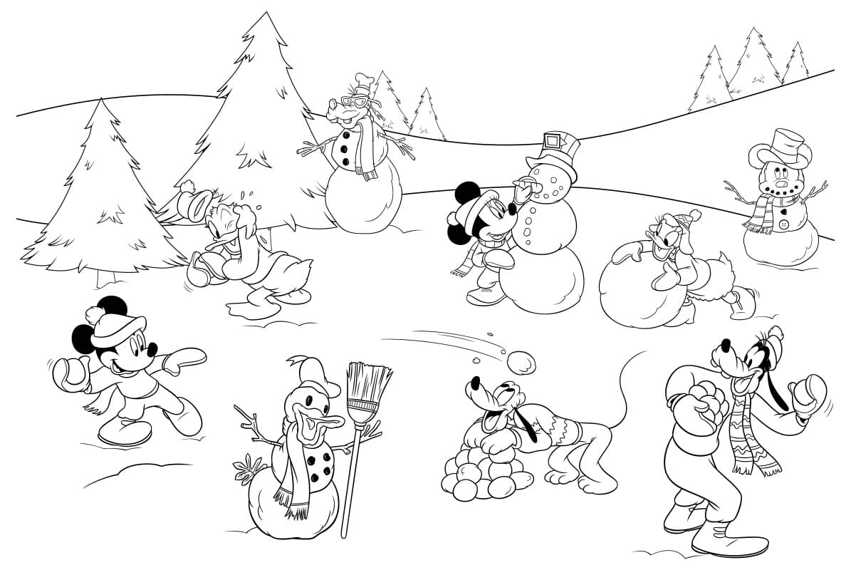 Winter Coloring Pages | 90 Pictures for Children Free Printable